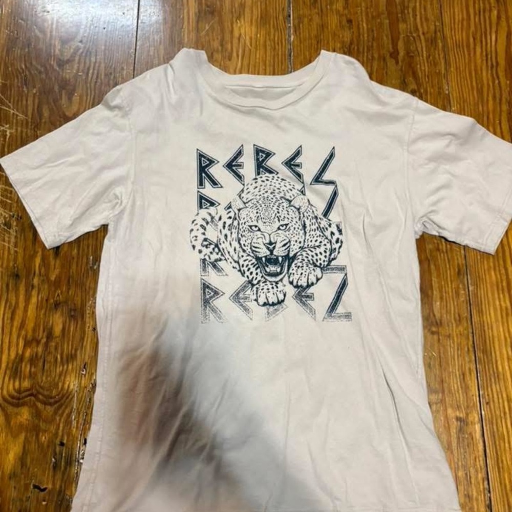rebels Kids White Leopard Graphic Tee